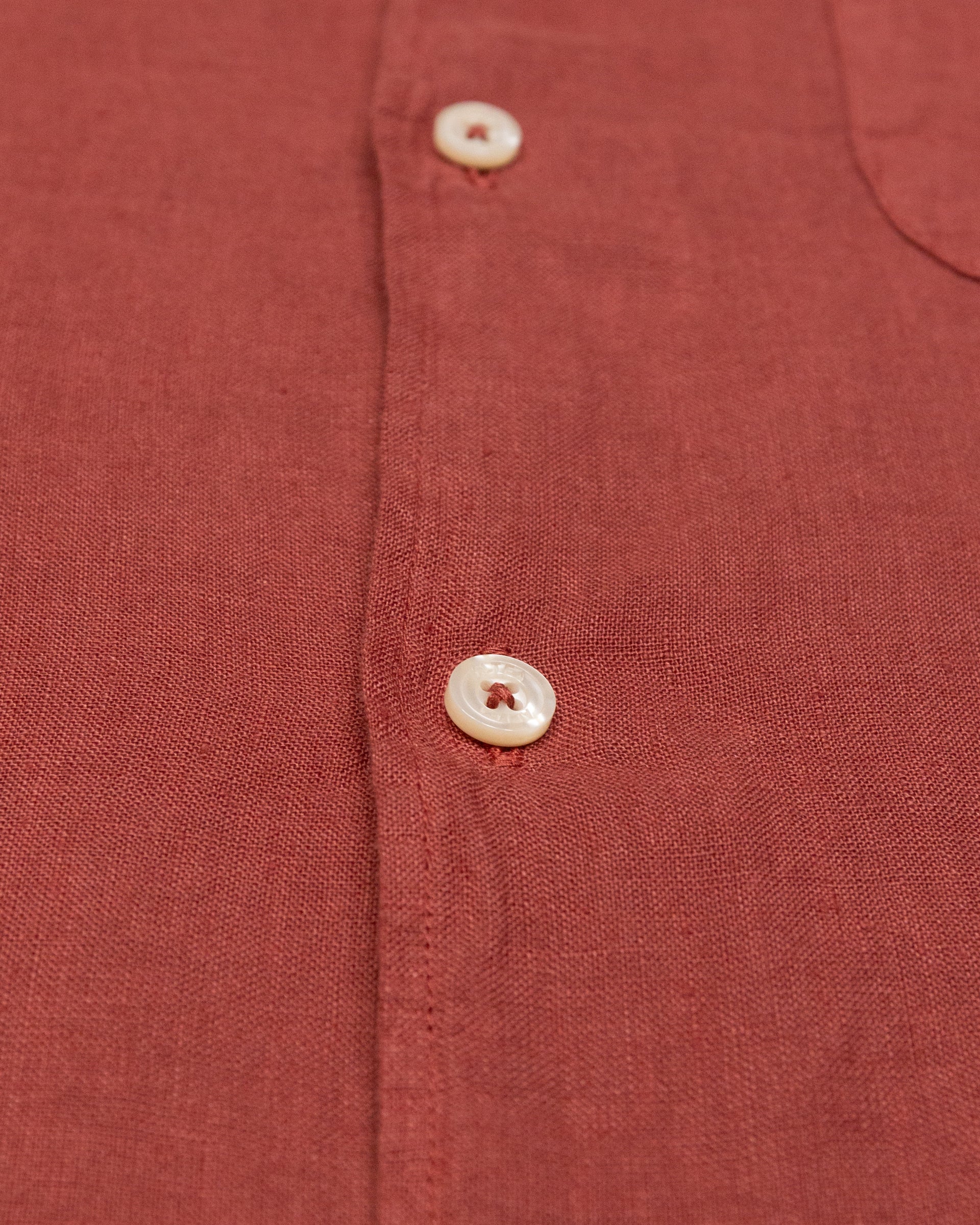 Camicia camp collar Eliot in lino, vestibilità over, arancione - Cotto - Image 3