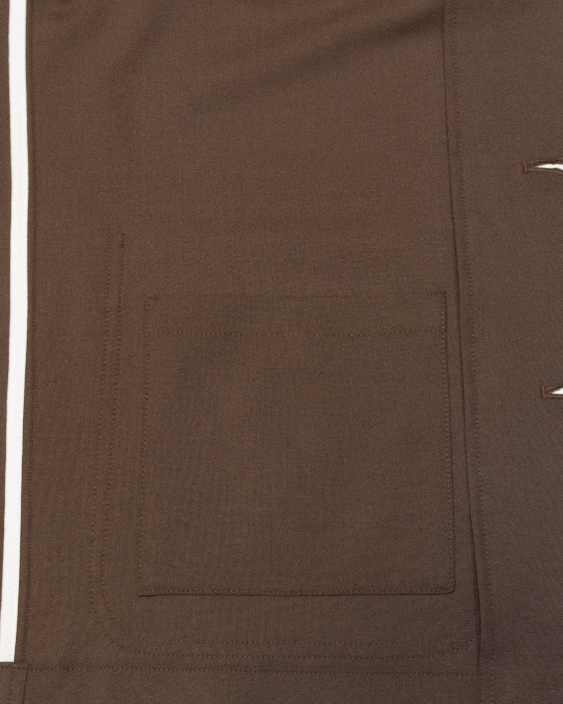Chore jacket Constantin in lana tecnica, sfoderata - Marrone - Image 6