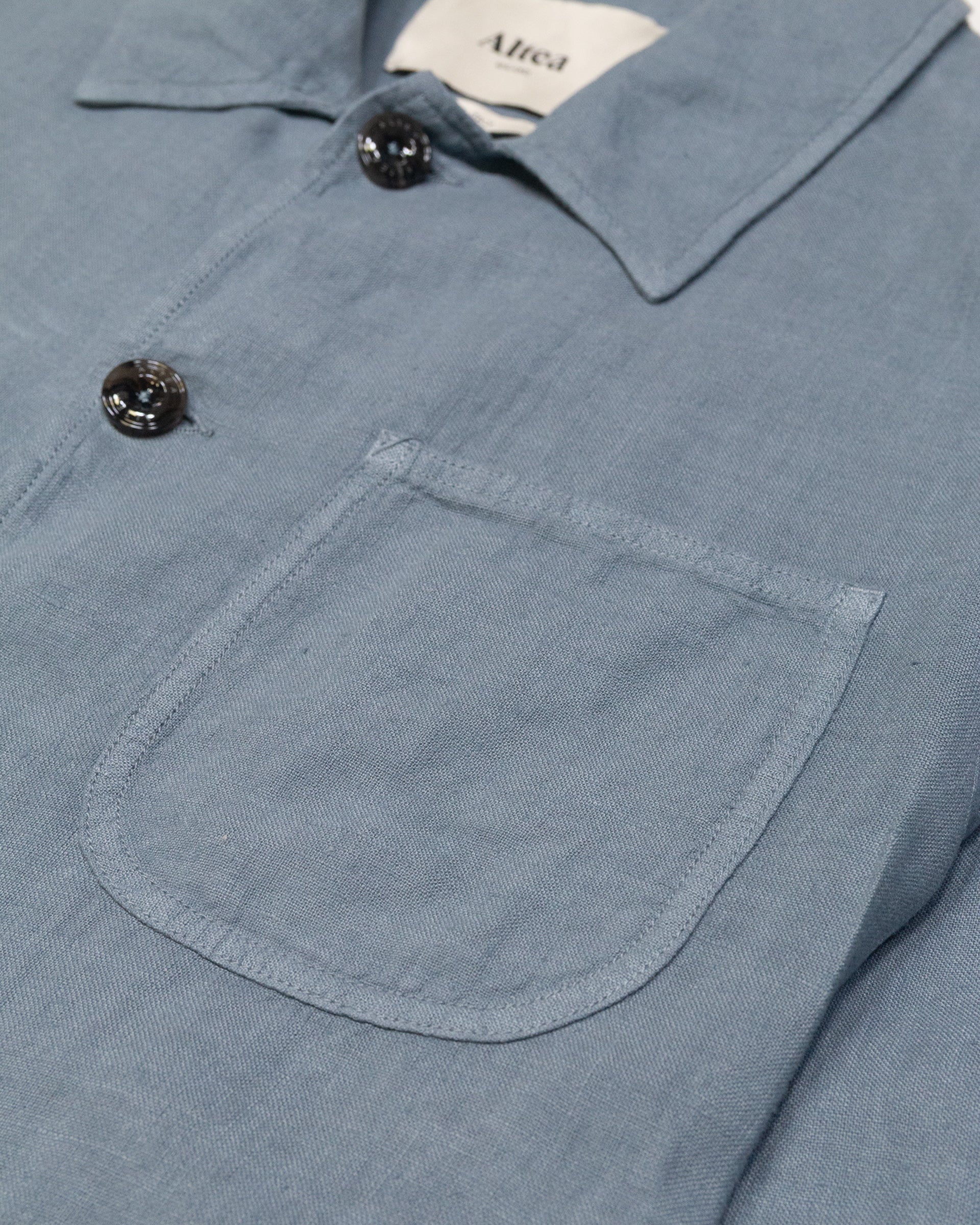 Chore Jacket Constantin in lino, sfoderata, azzurro - Carta da zucchero - Image 3