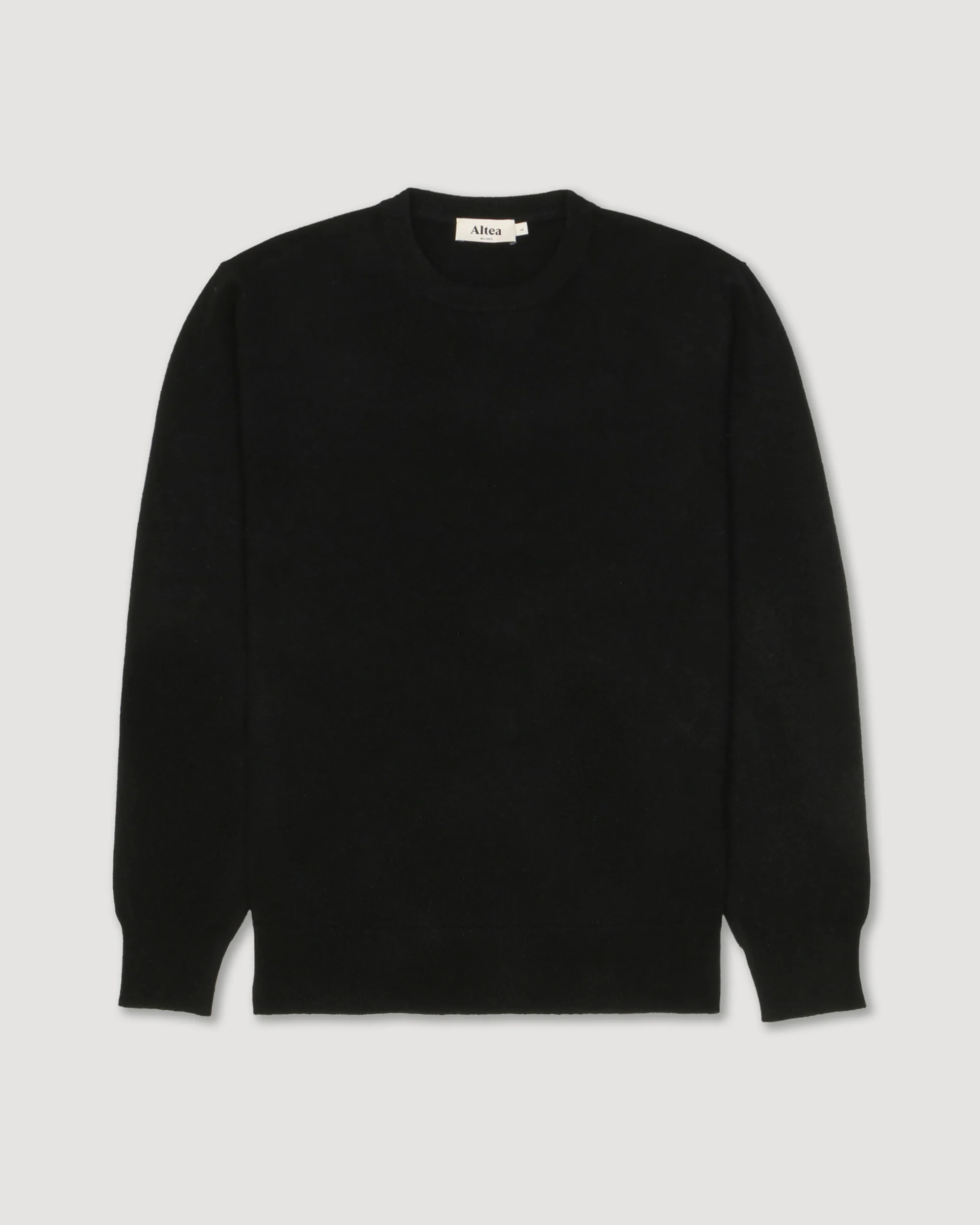 Maglia girocollo in cashmere. Nero - Nero - Image 5