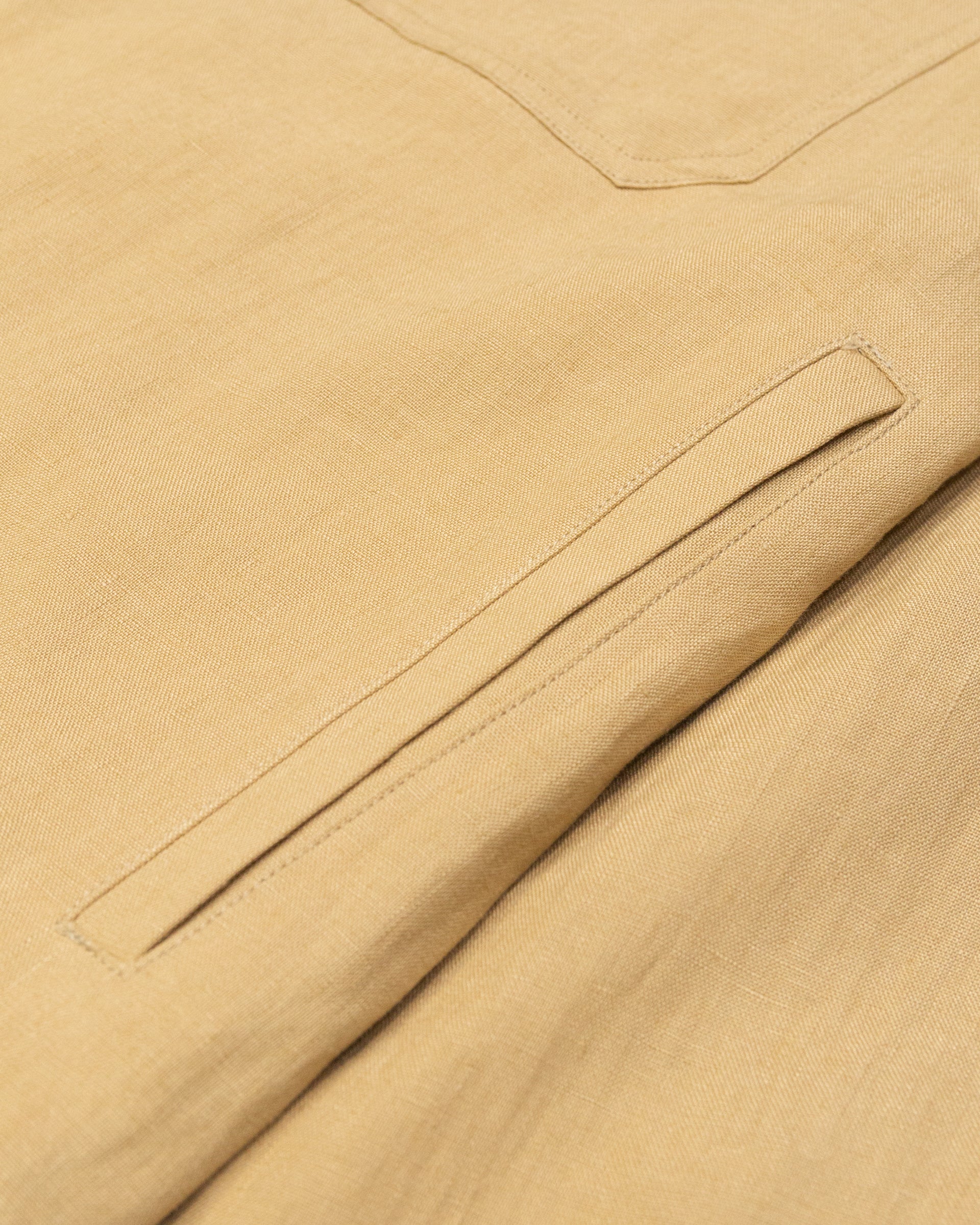 Overshirt Mitchell in lino, sfoderata - Beige - Image 4