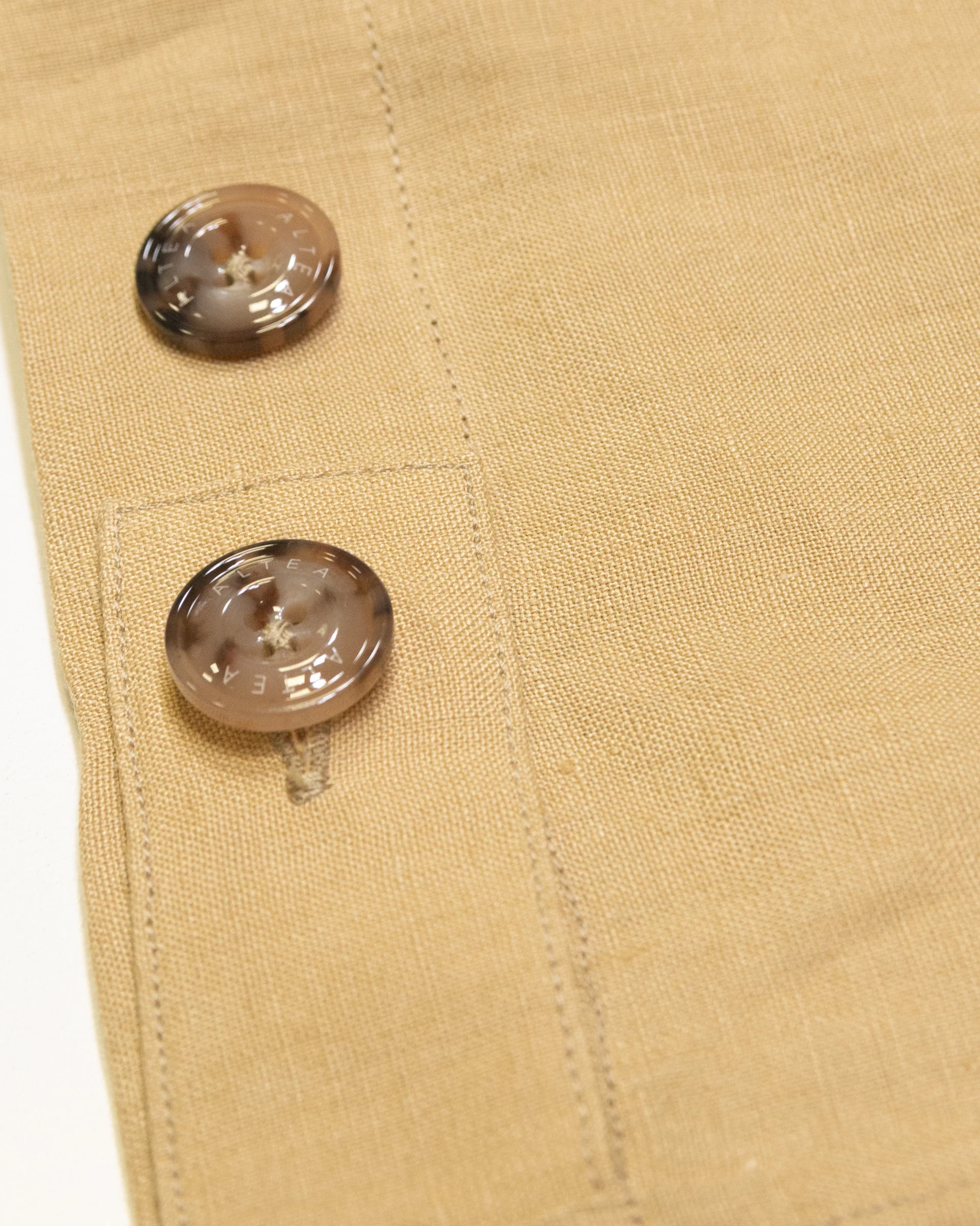 Overshirt Mitchell in lino, sfoderata - Beige - Image 6