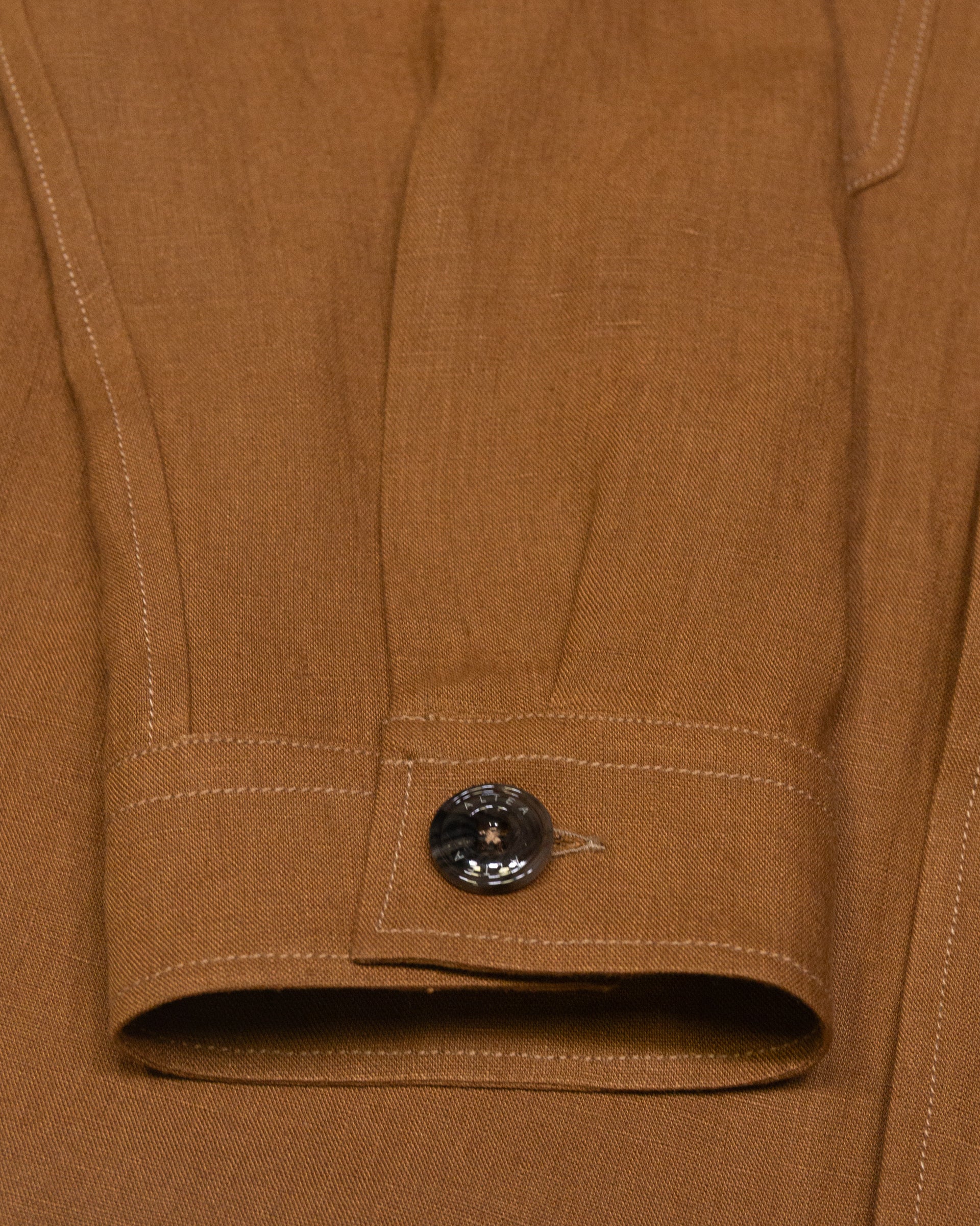 Overshirt Mitchell in lino, sfoderata, marrone - Cuoio - Image 5