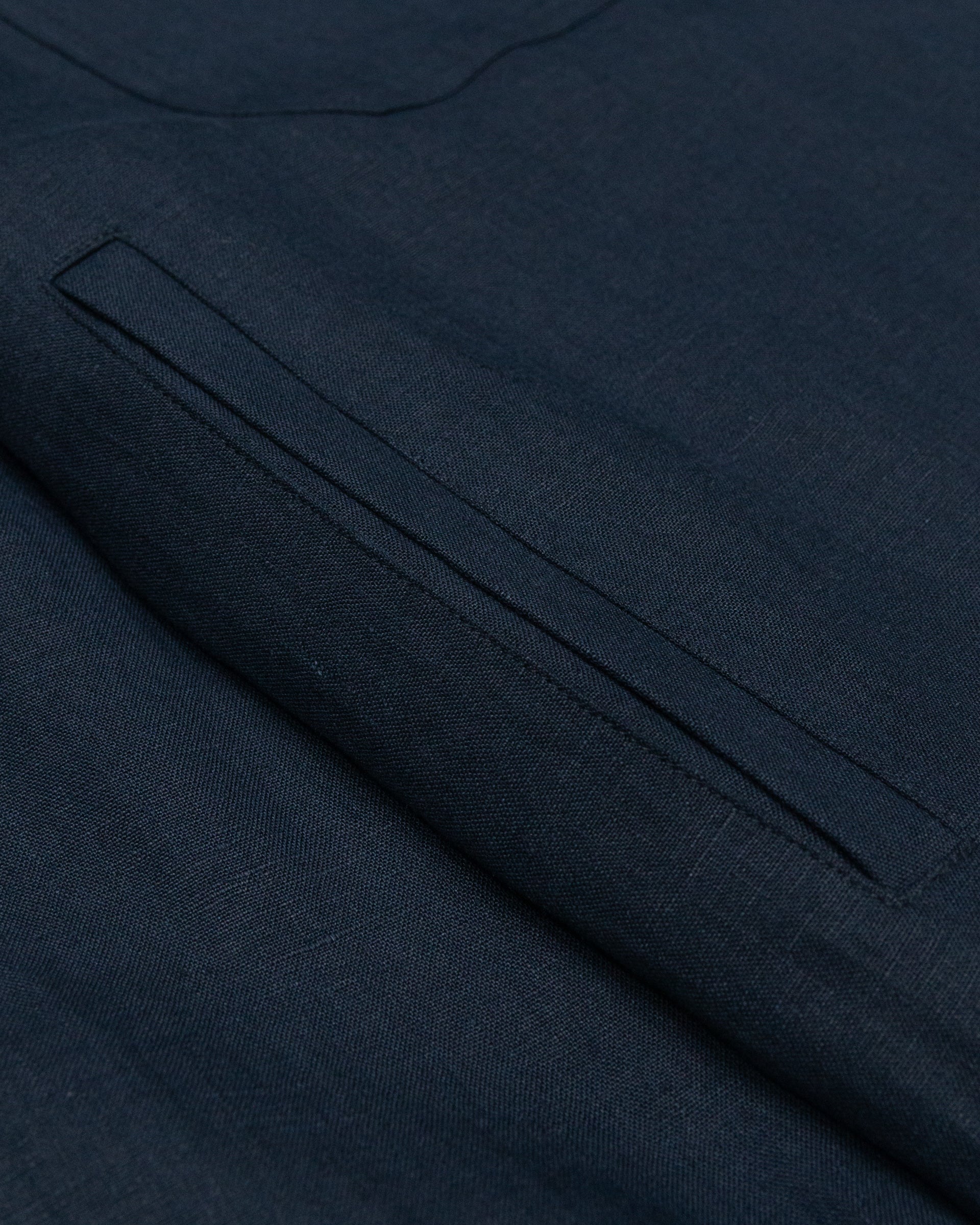 Overshirt Mitchell in lino, sfoderata, blu - Navy - Image 4