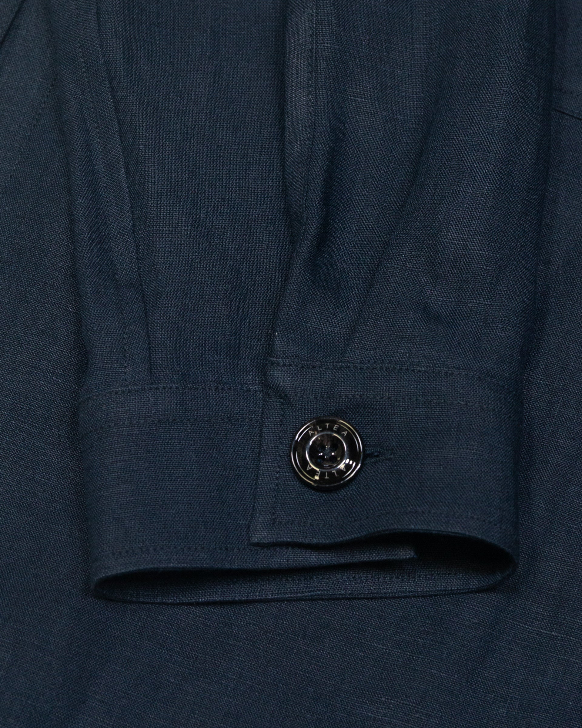 Overshirt Mitchell in lino, sfoderata, blu - Navy - Image 5
