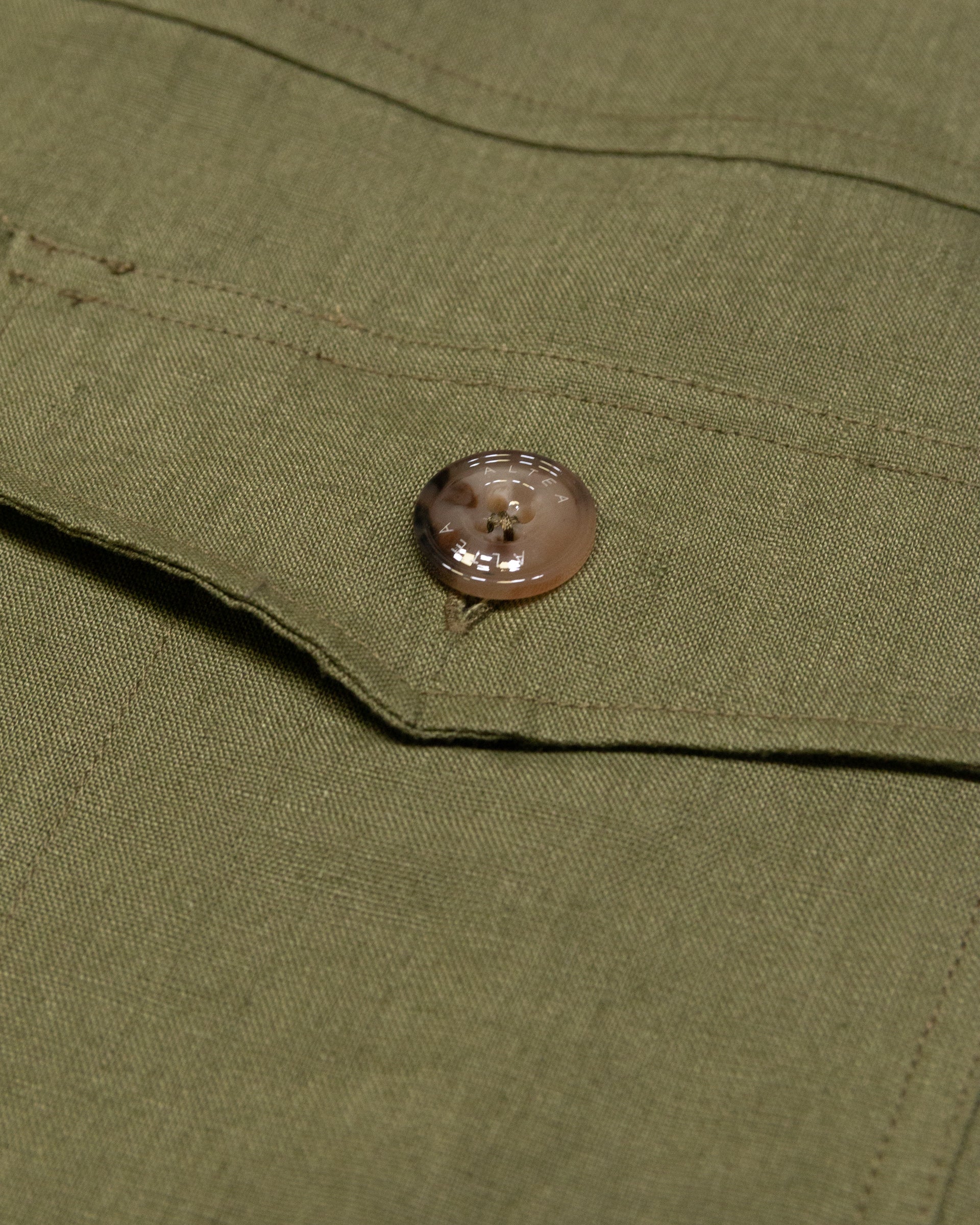 Overshirt Mitchell in lino, sfoderata, verde - Salvia - Image 3
