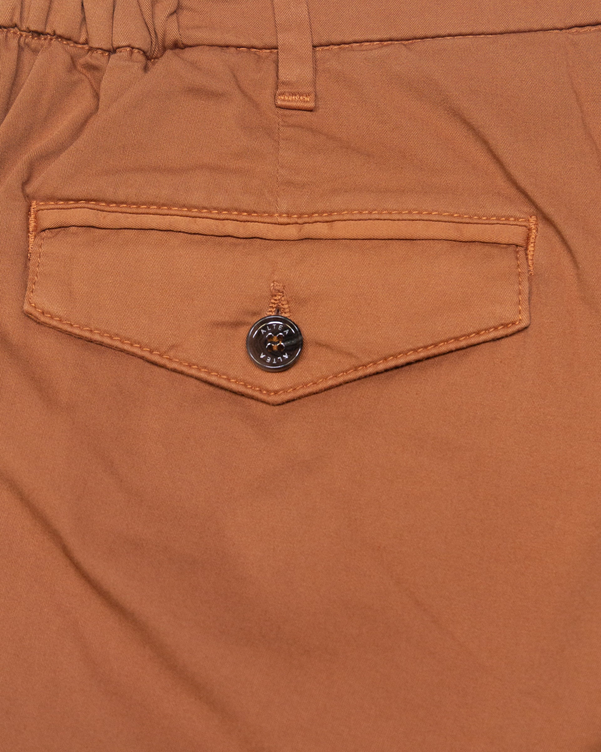 Pantalone chino Dumbo in cotone stretch con coulisse, marrone - Mostarda - Image 3