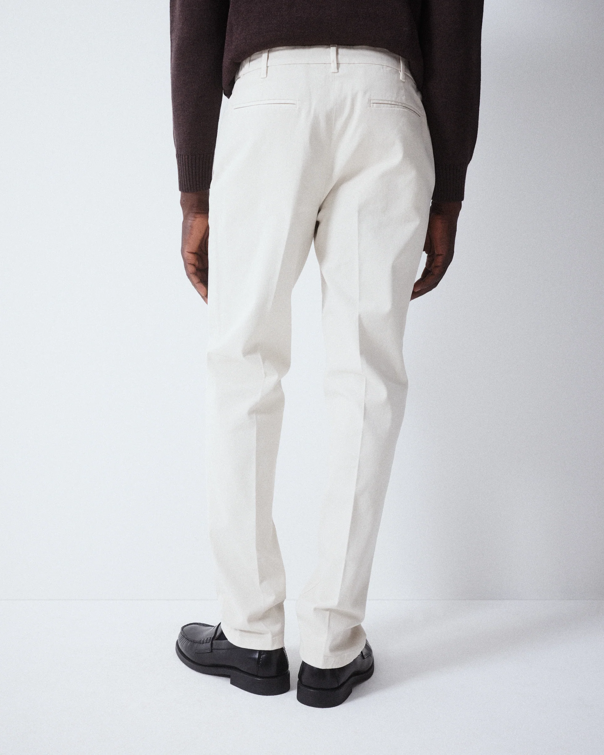 Pantalone chino Dumbo in gabardine di cotone stretch con coulisse. - Beige - Image 3
