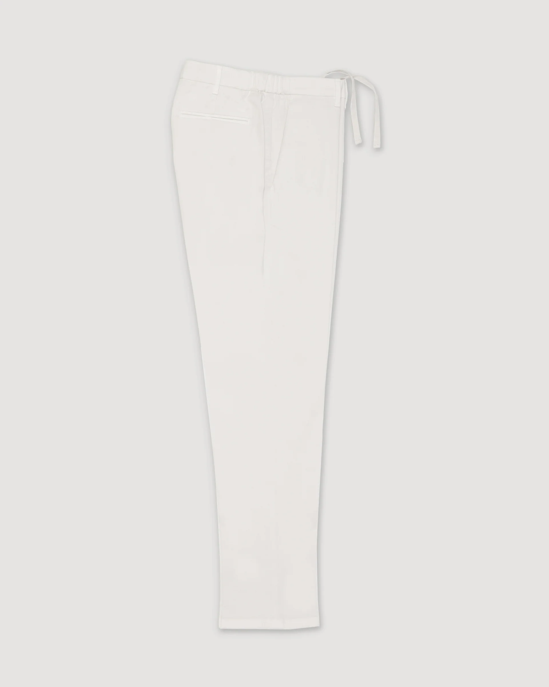 Pantalone chino Dumbo in gabardine di cotone stretch con coulisse. - Beige - Image 5