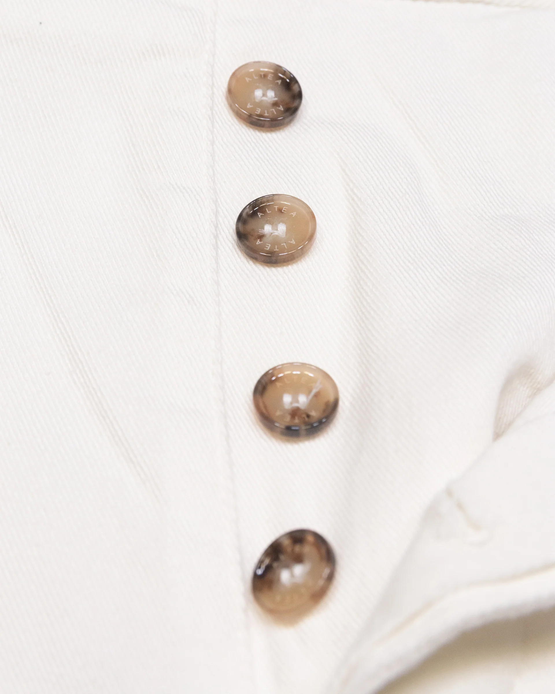Pantalone chino Oscar in bull di cotone stretch - Bianco - Image 3