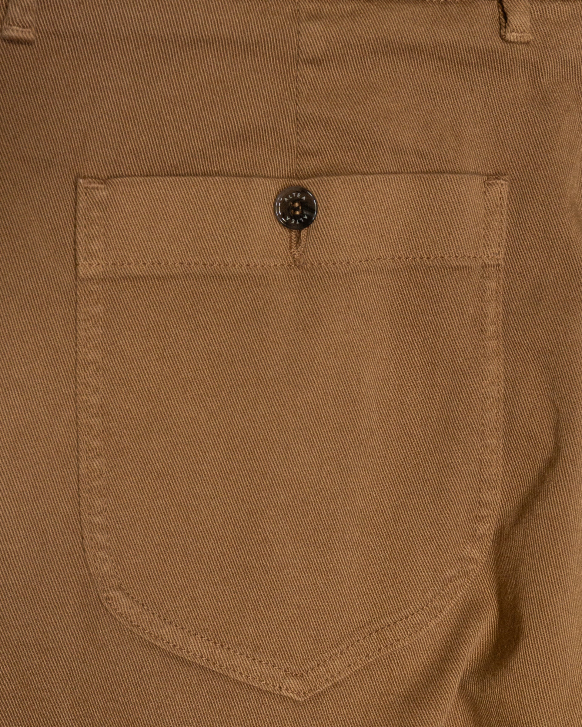 Pantalone chino Oscar in bull di cotone stretch, marrone - Cammello - Image 4