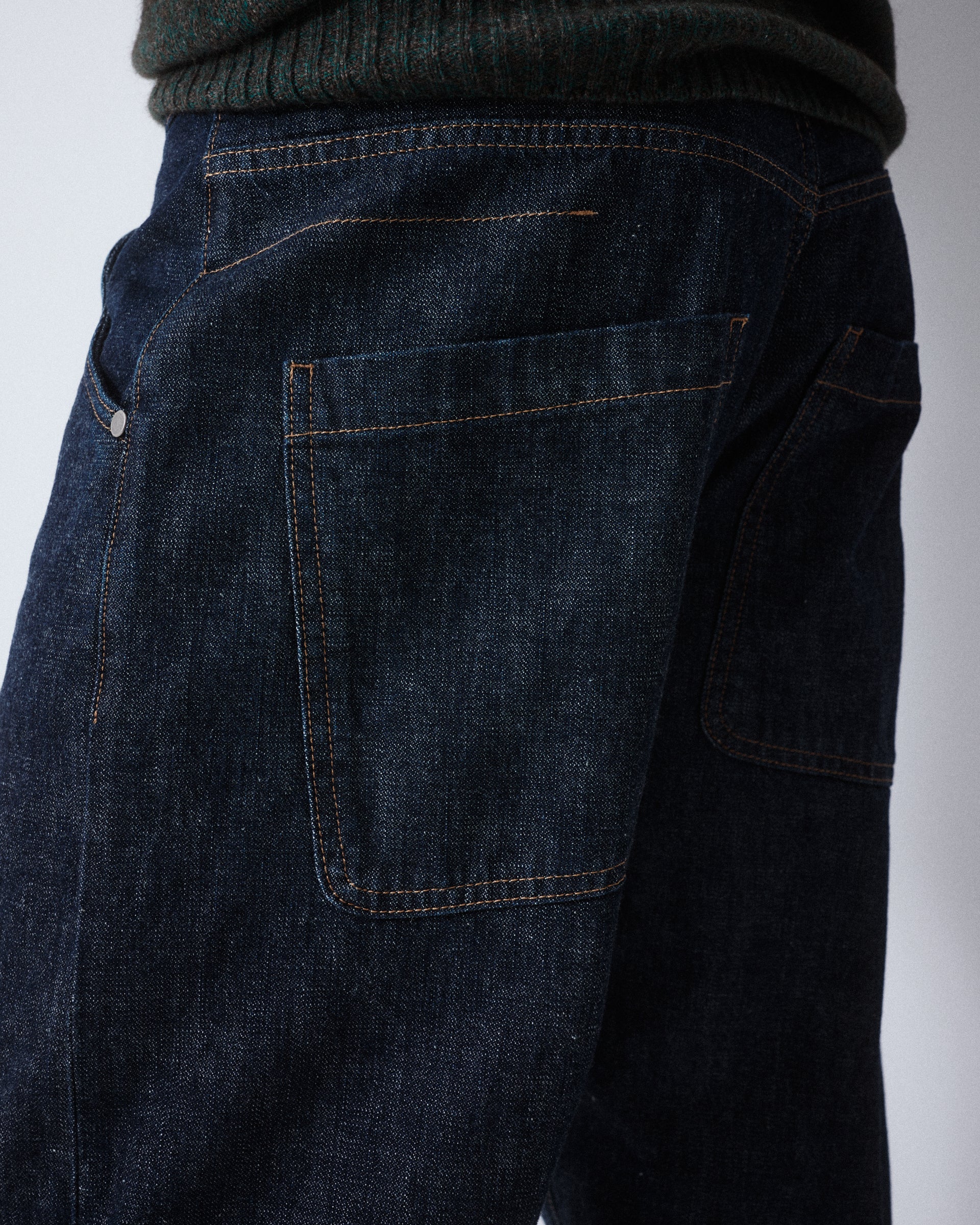 Pantalone Reed 5 tasche in denim di cotone. Blu - Denim - Image 4